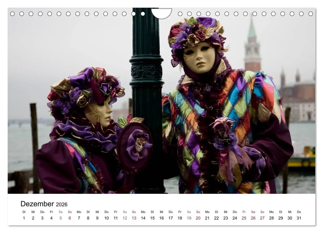 Bild: 9783516174007 | Carnevale di Venezia 2026 (Wandkalender 2026 DIN A4 quer), CALVENDO...