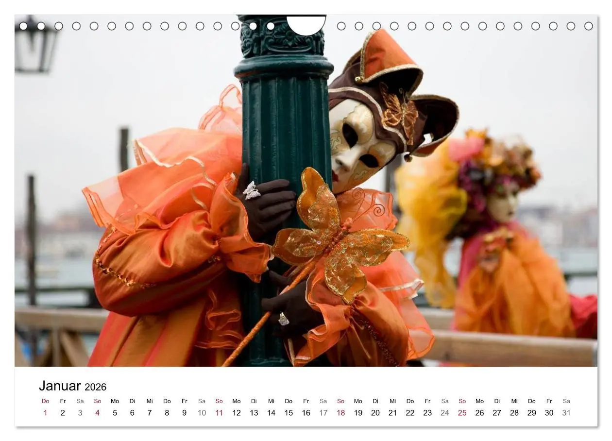 Bild: 9783516174007 | Carnevale di Venezia 2026 (Wandkalender 2026 DIN A4 quer), CALVENDO...