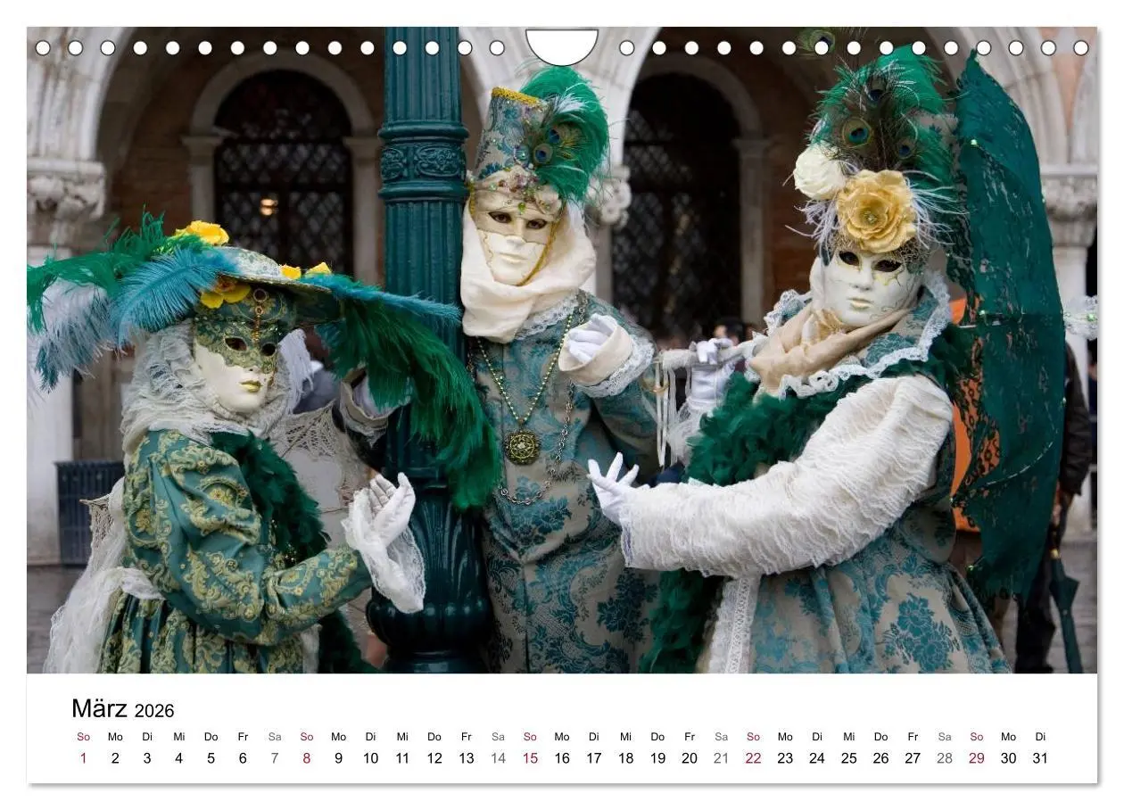 Bild: 9783516174007 | Carnevale di Venezia 2026 (Wandkalender 2026 DIN A4 quer), CALVENDO...