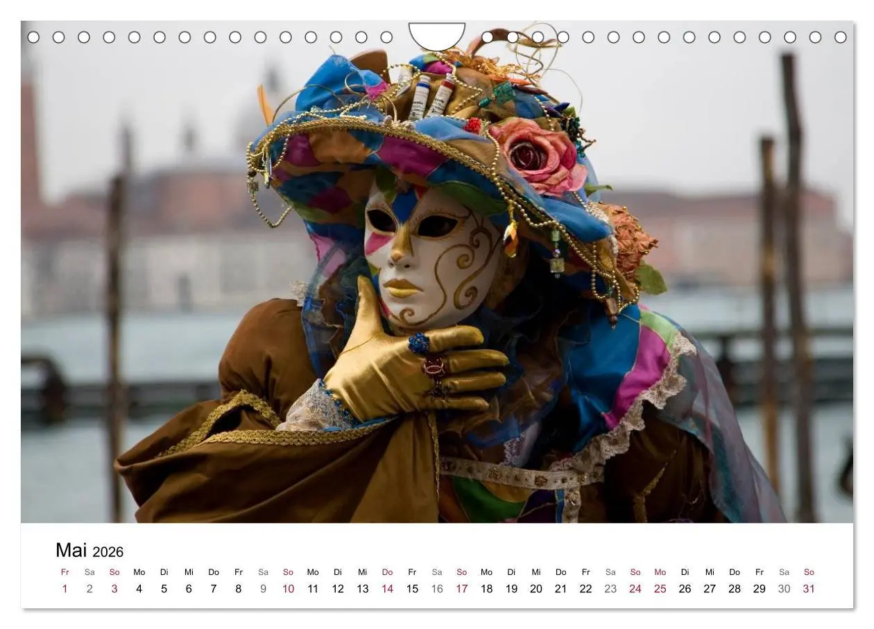 Bild: 9783516174007 | Carnevale di Venezia 2026 (Wandkalender 2026 DIN A4 quer), CALVENDO...