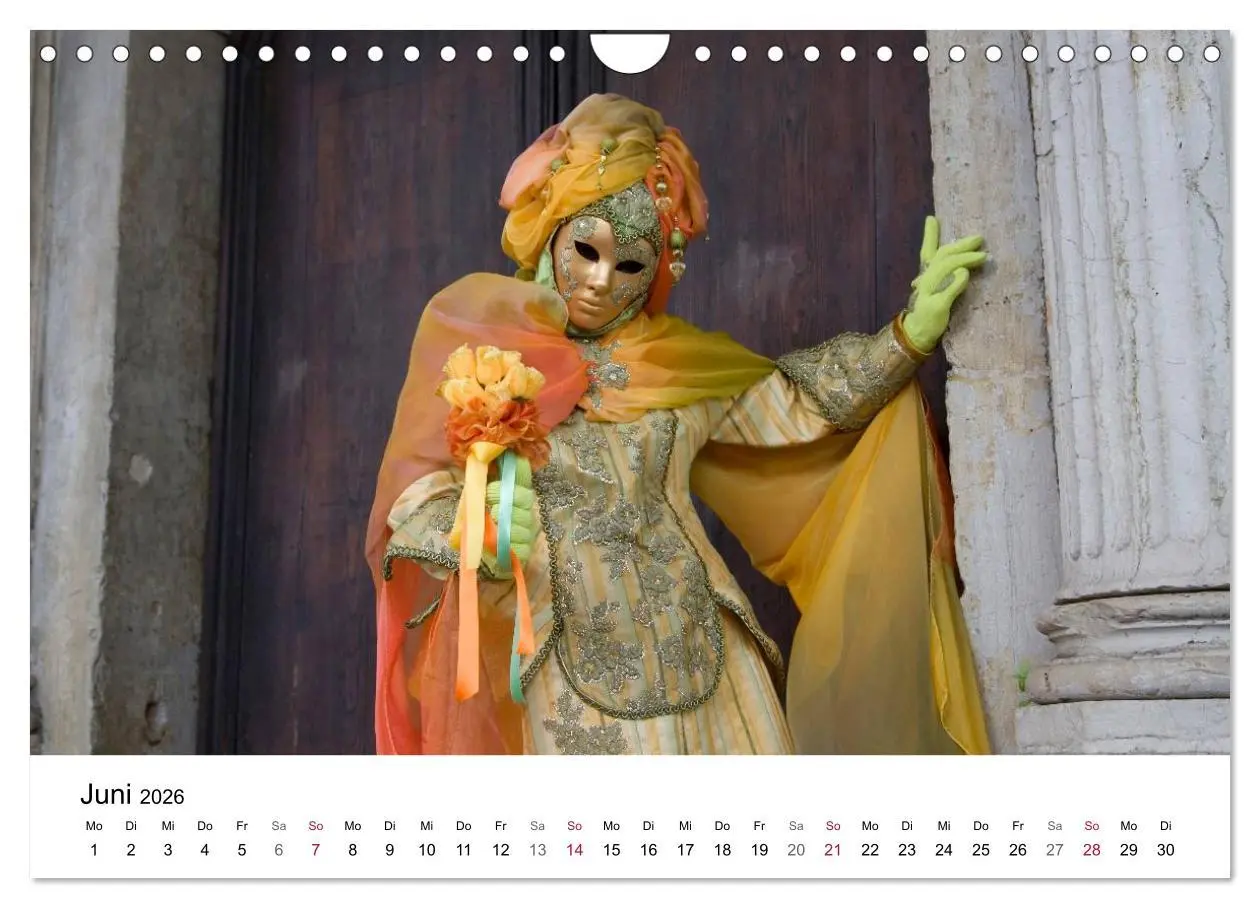 Bild: 9783516174007 | Carnevale di Venezia 2026 (Wandkalender 2026 DIN A4 quer), CALVENDO...