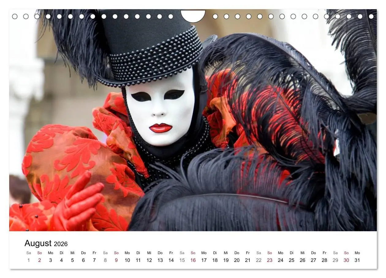 Bild: 9783516174007 | Carnevale di Venezia 2026 (Wandkalender 2026 DIN A4 quer), CALVENDO...