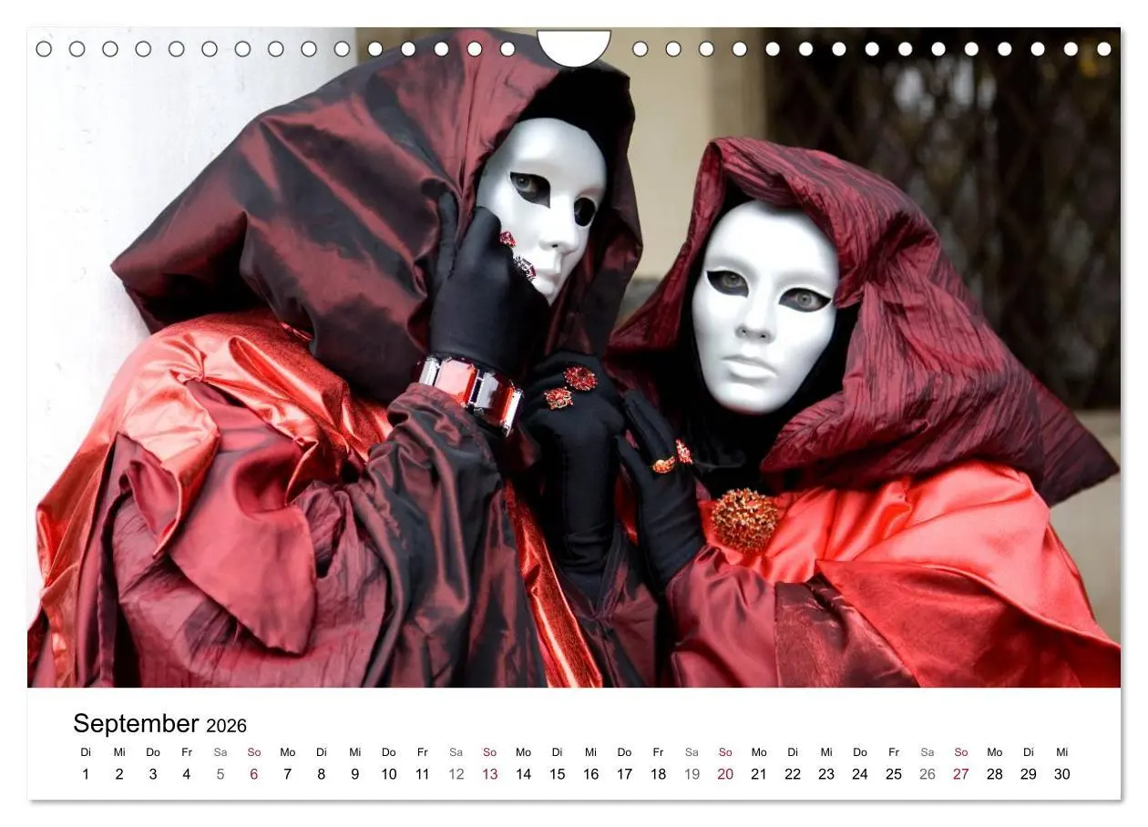Bild: 9783516174007 | Carnevale di Venezia 2026 (Wandkalender 2026 DIN A4 quer), CALVENDO...