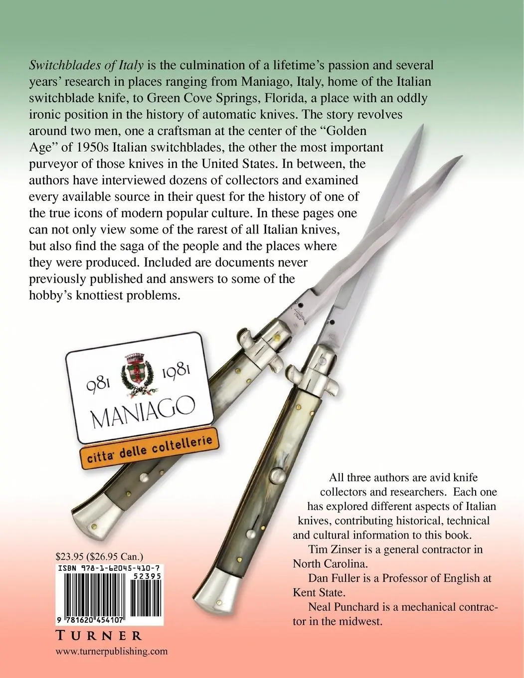 Rückseite: 9781620454107 | Switchblades of Italy | Tim Zinser (u. a.) | Taschenbuch | Englisch