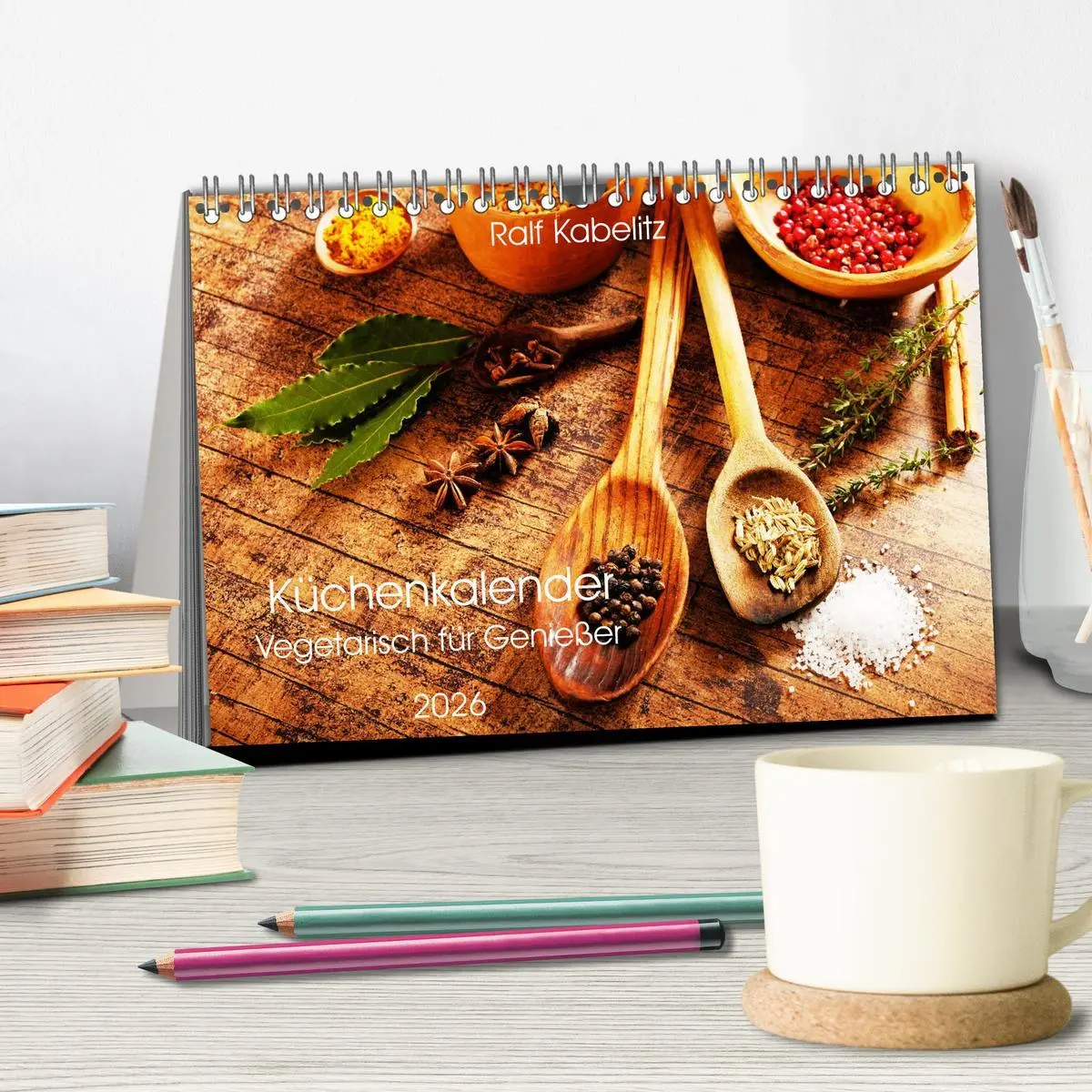 Bild: 9783457524107 | Küchenkalender Vegetarisch für Genießer 2026 (Tischkalender 2026...