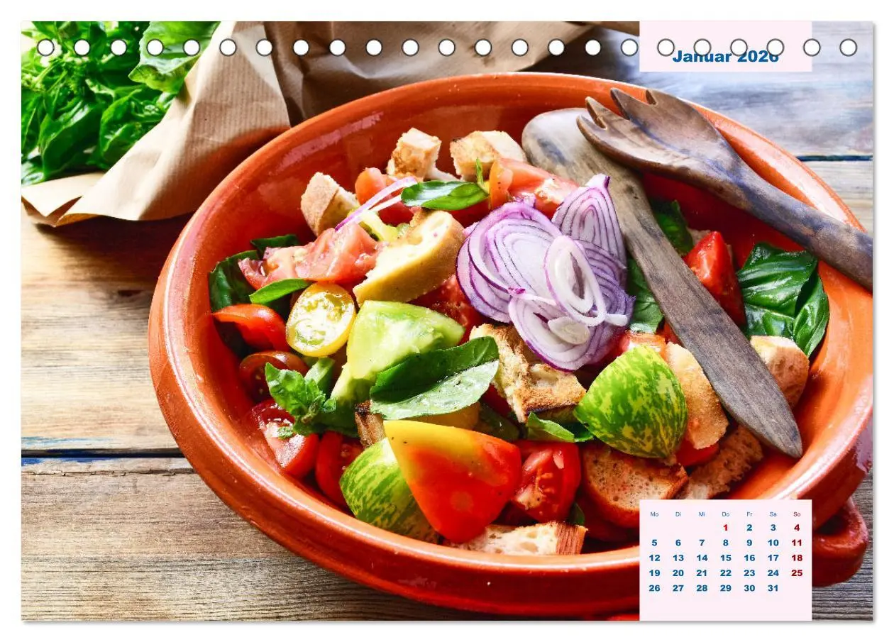 Bild: 9783457524107 | Küchenkalender Vegetarisch für Genießer 2026 (Tischkalender 2026...