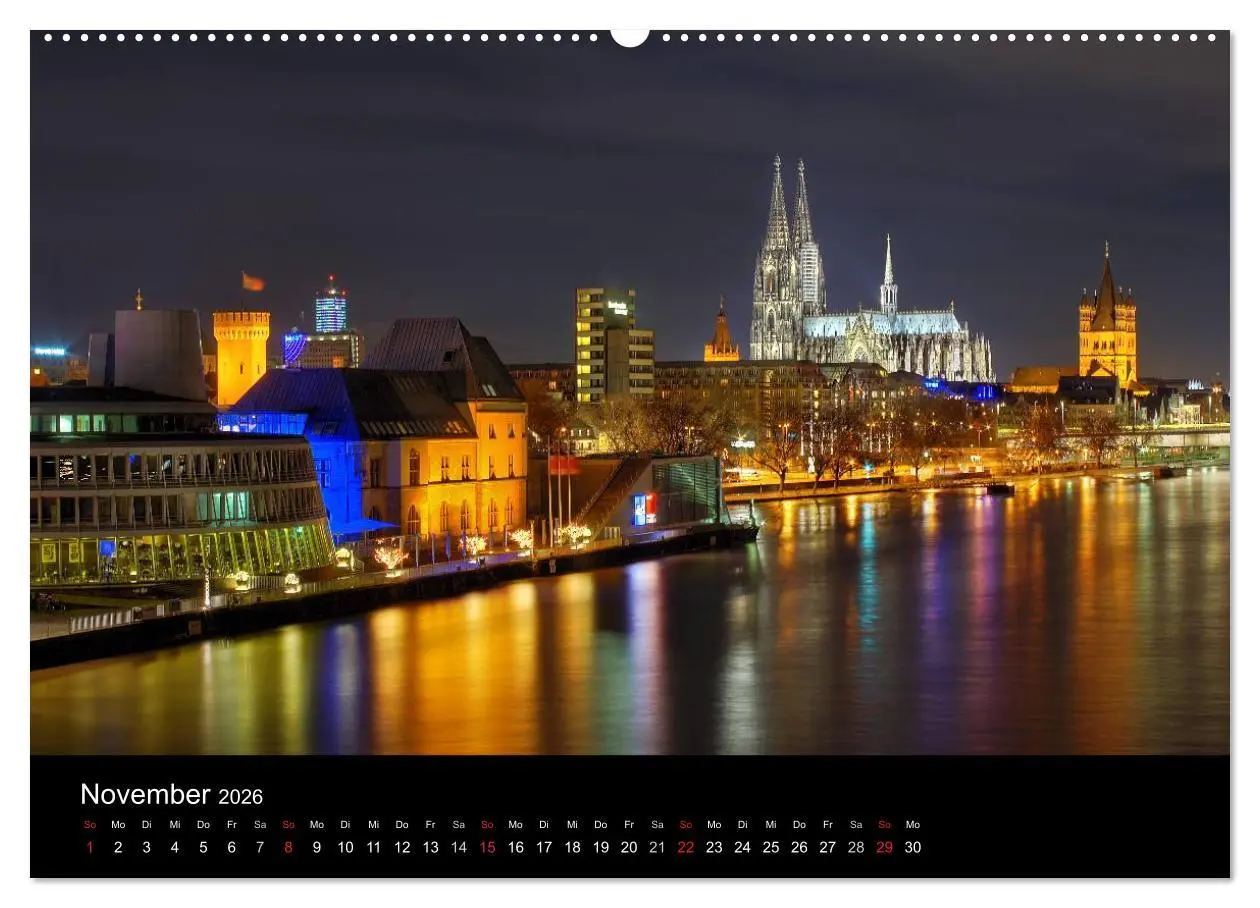 Bild: 9783516164107 | köln dunkel bunt - Die Stadt in anderem Licht! (Wandkalender 2026...