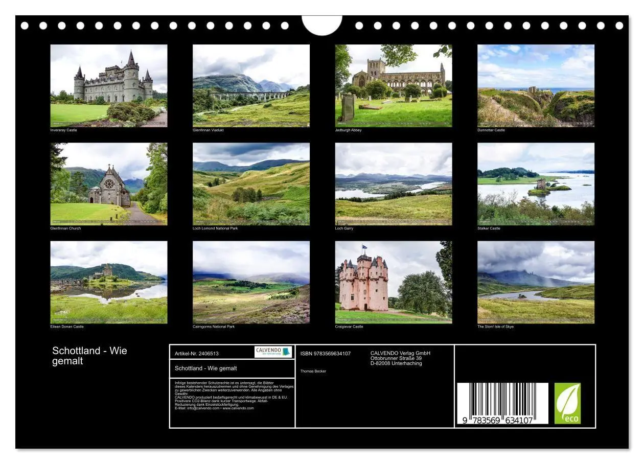 Bild: 9783569634107 | Schottland - Wie gemalt (Wandkalender 2027 DIN A4 quer), CALVENDO...