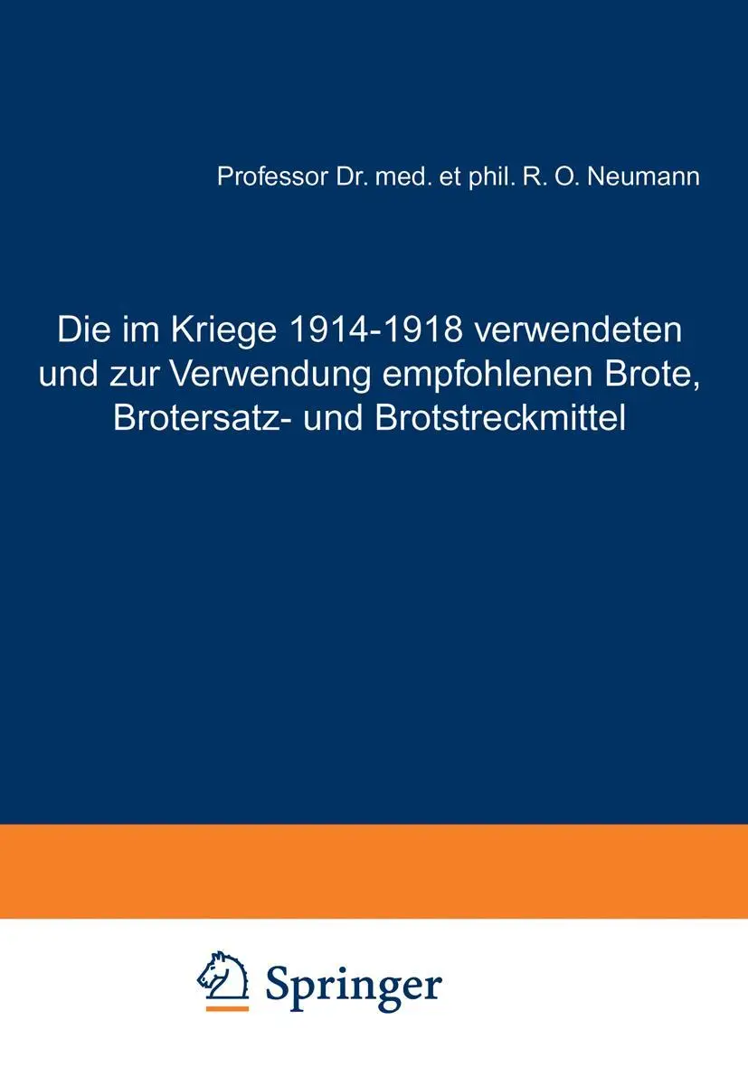 Cover: 9783642894107 | Die im Kriege 1914-1918 verwendeten und zur Verwendung empfohlenen...