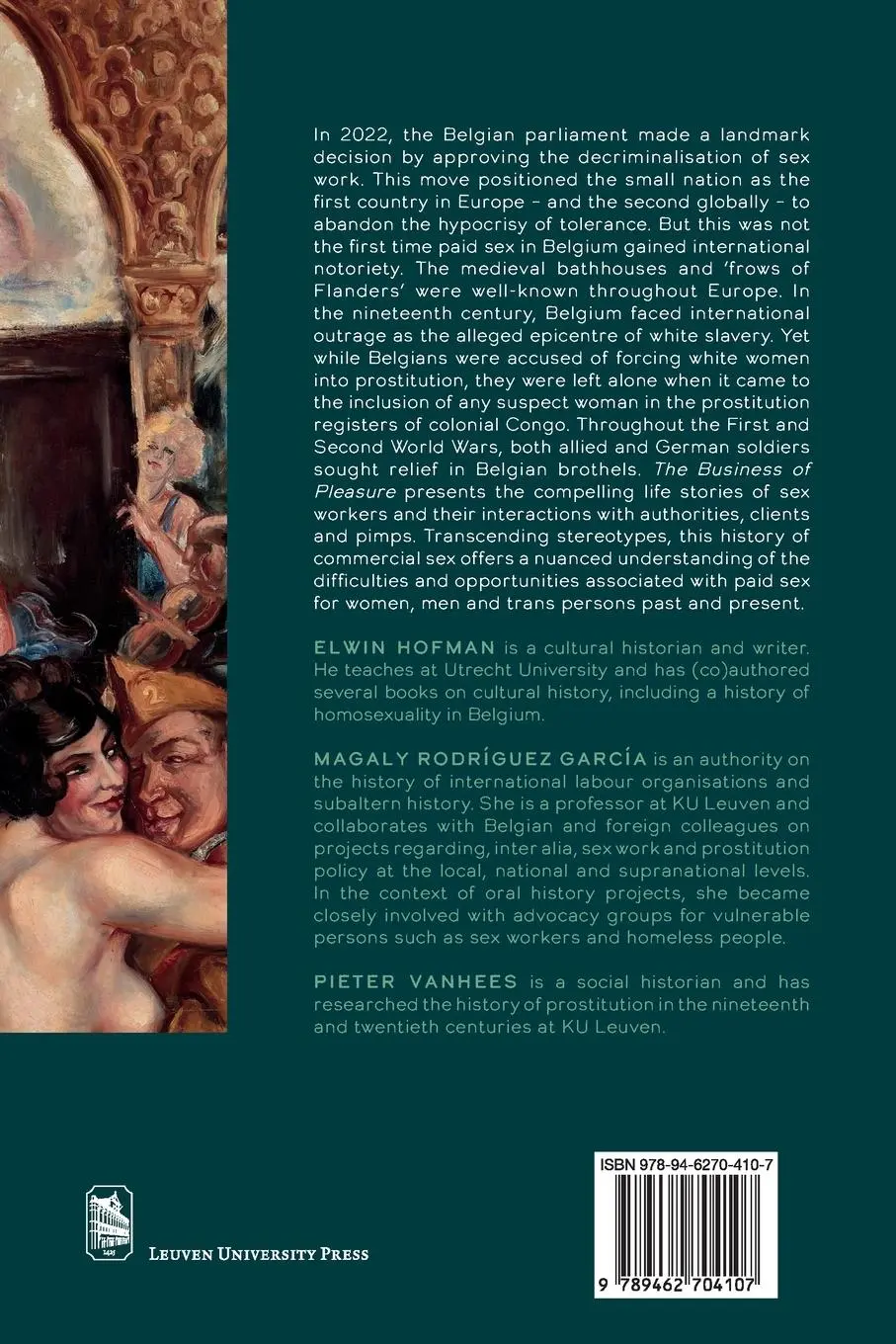Rückseite: 9789462704107 | The Business of Pleasure | Elwin Hofman (u. a.) | Taschenbuch | 2024