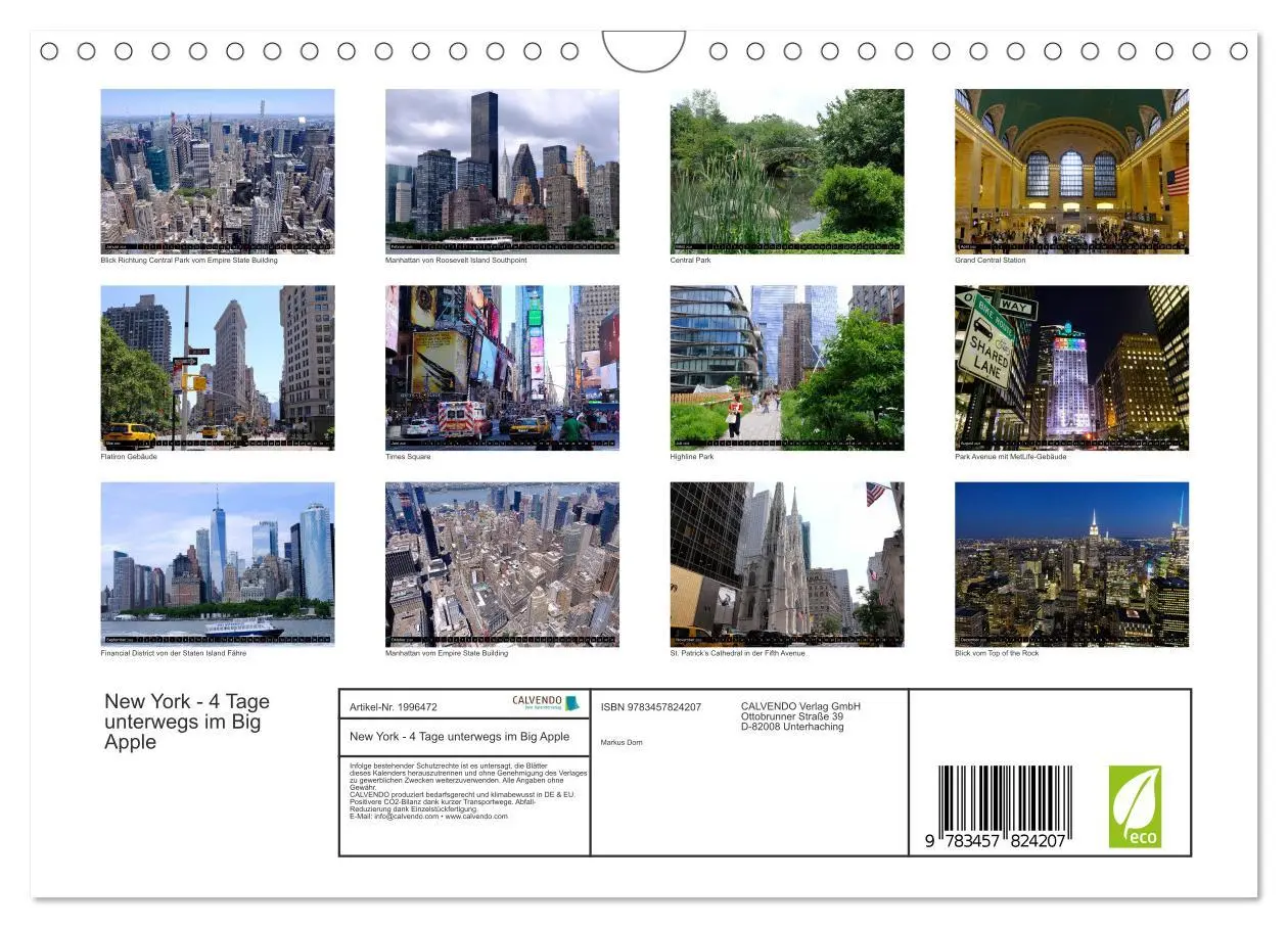 Bild: 9783457824207 | New York - 4 Tage unterwegs im Big Apple (Wandkalender 2026 DIN A4...