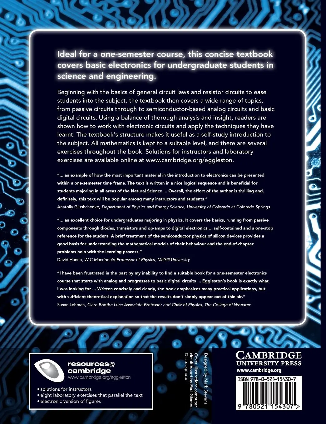 Rückseite: 9780521154307 | Basic Electronics for Scientists and Engineers | Dennis L. Eggleston