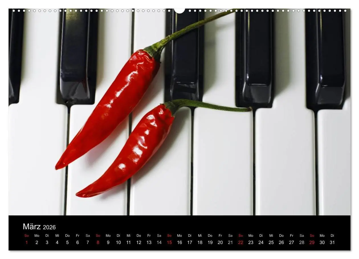 Bild: 9783516204407 | Hot Chili Küchen Kalender (Wandkalender 2026 DIN A2 quer), CALVENDO...