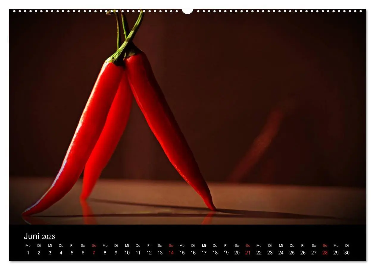 Bild: 9783516204407 | Hot Chili Küchen Kalender (Wandkalender 2026 DIN A2 quer), CALVENDO...