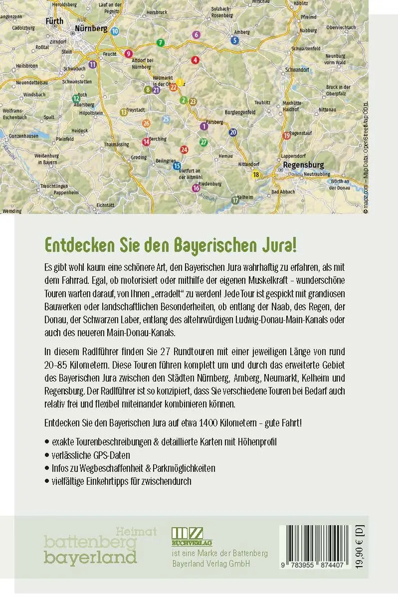Rückseite: 9783955874407 | Genussradeln Bayerischer Jura | Martin Ehrensberger | Taschenbuch