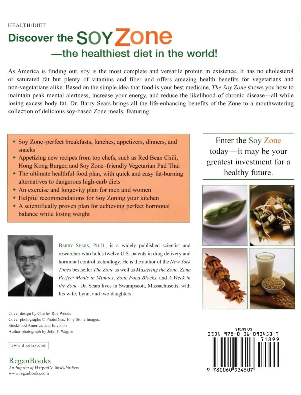 Rückseite: 9780060934507 | Soy Zone, The | Barry Sears | Taschenbuch | Kartoniert / Broschiert
