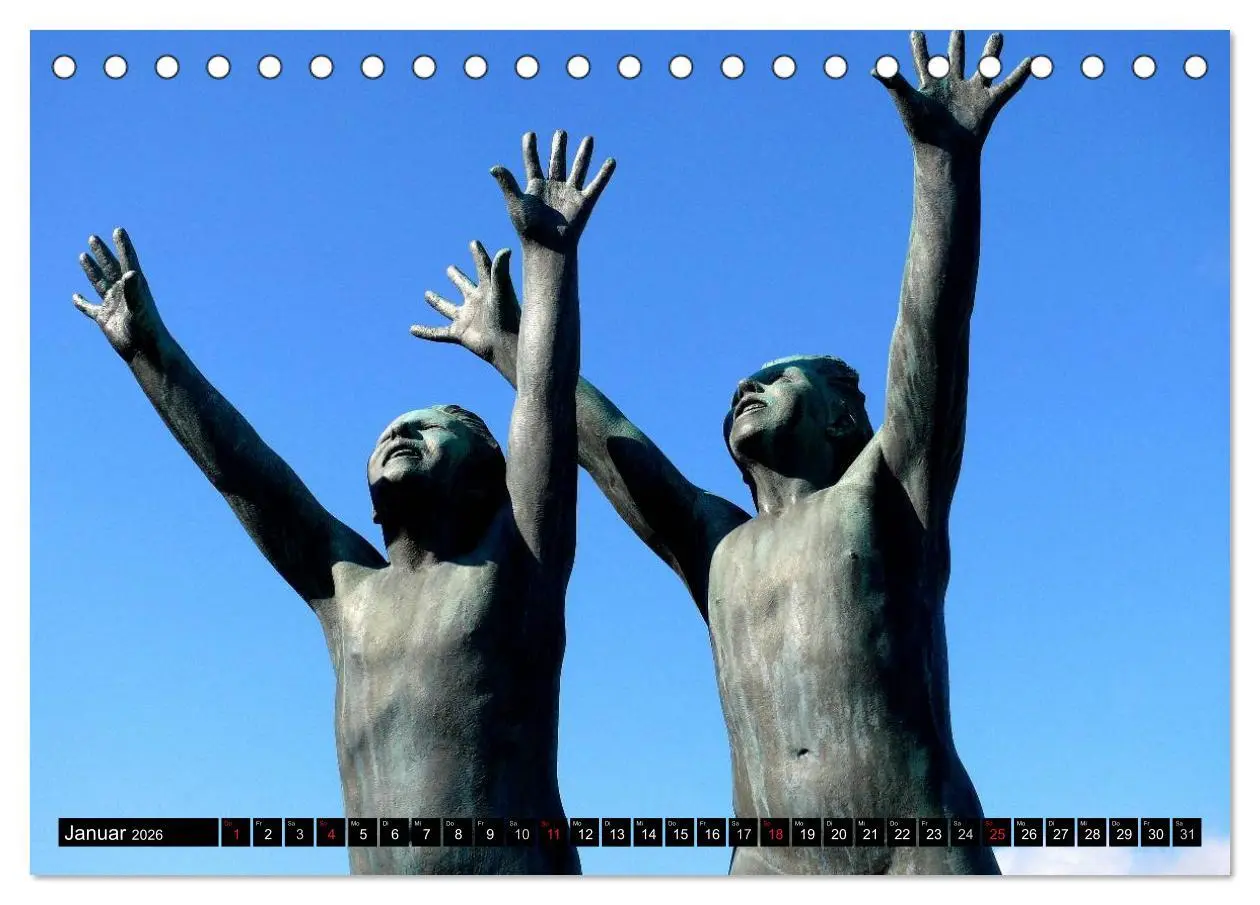 Bild: 9783516124507 | Vigeland Skulpturen Park Oslo (Tischkalender 2026 DIN A5 quer),...