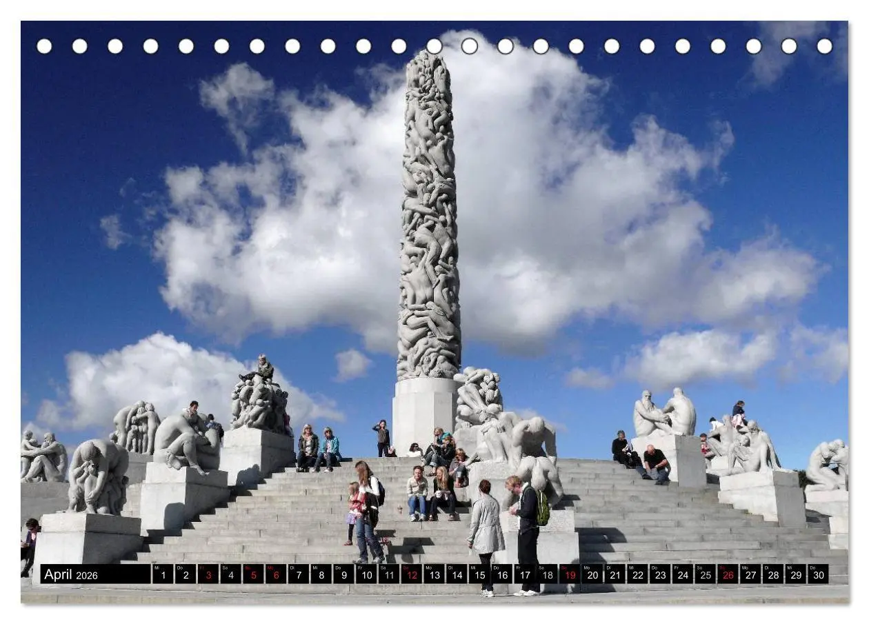 Bild: 9783516124507 | Vigeland Skulpturen Park Oslo (Tischkalender 2026 DIN A5 quer),...