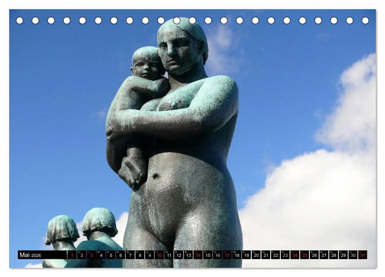 Bild: 9783516124507 | Vigeland Skulpturen Park Oslo (Tischkalender 2026 DIN A5 quer),...
