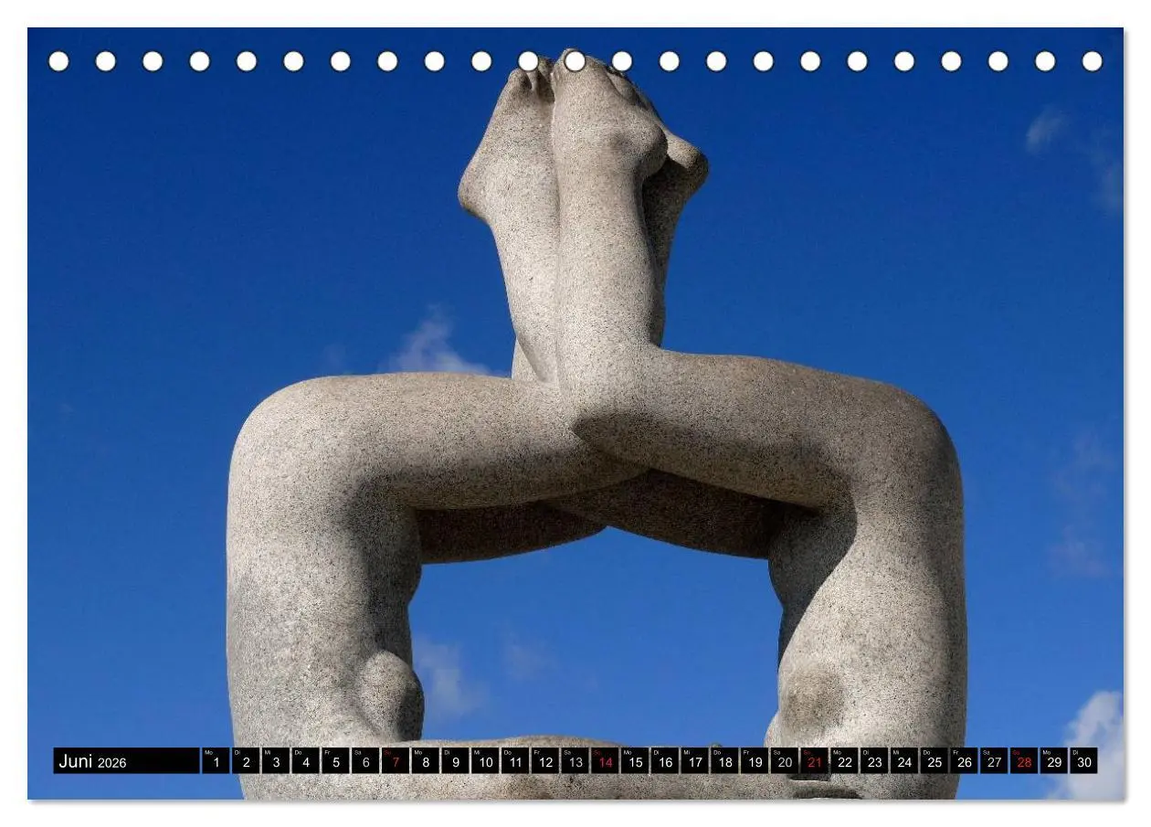 Bild: 9783516124507 | Vigeland Skulpturen Park Oslo (Tischkalender 2026 DIN A5 quer),...