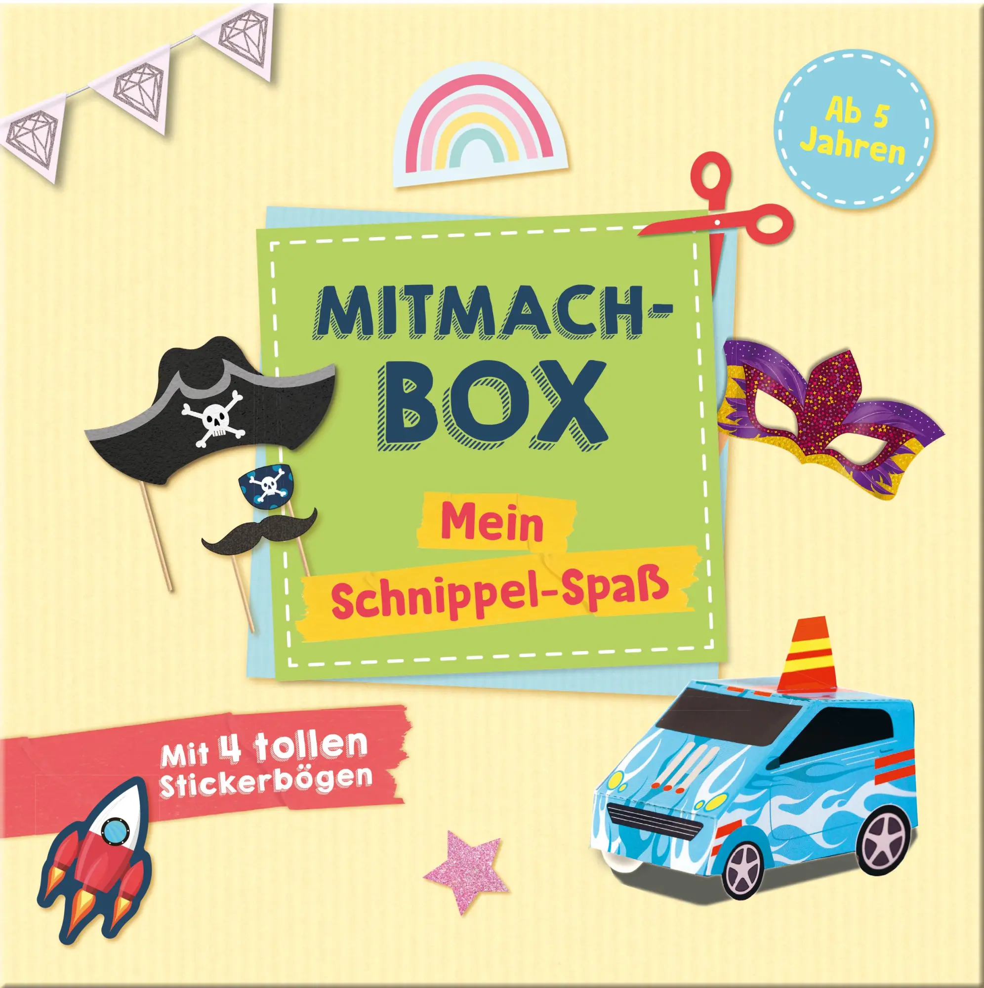 Cover: 9783963474507 | Mitmachbox - Mein Schnippel-Spaß mit 4 tollen Stickerbögen | Buch