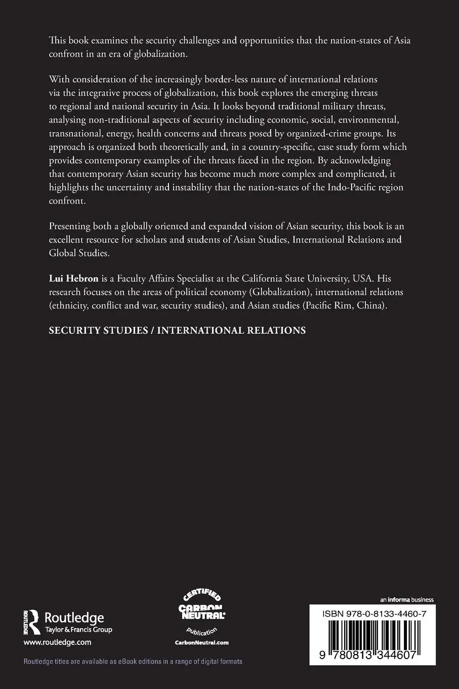 Rückseite: 9780813344607 | Asian Security in the Age of Globalization | Lui Hebron | Taschenbuch