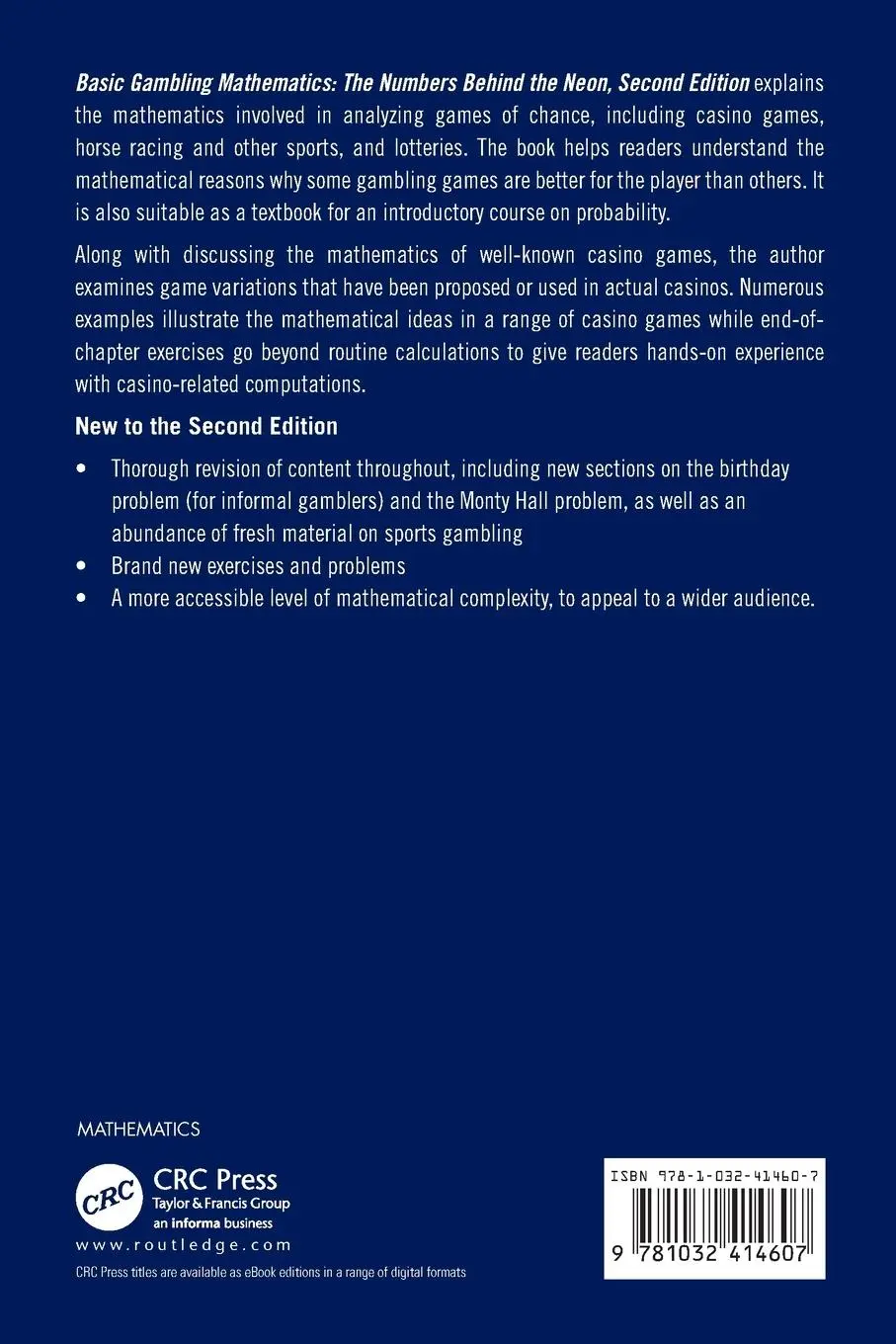 Rückseite: 9781032414607 | Basic Gambling Mathematics | Mark Bollman | Taschenbuch | Englisch