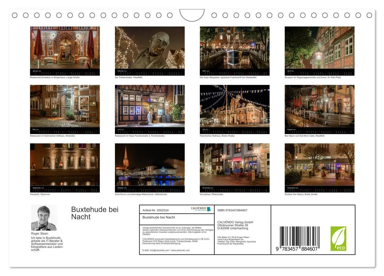 Bild: 9783457884607 | Buxtehude bei Nacht (Wandkalender 2026 DIN A4 quer), CALVENDO...