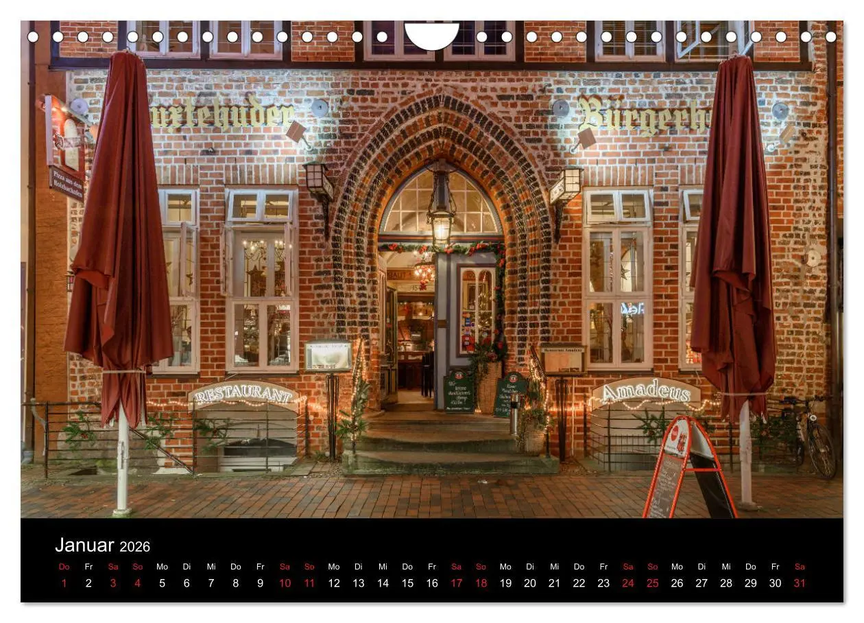 Bild: 9783457884607 | Buxtehude bei Nacht (Wandkalender 2026 DIN A4 quer), CALVENDO...