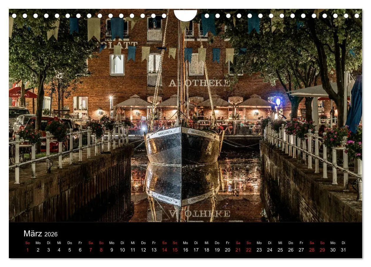 Bild: 9783457884607 | Buxtehude bei Nacht (Wandkalender 2026 DIN A4 quer), CALVENDO...