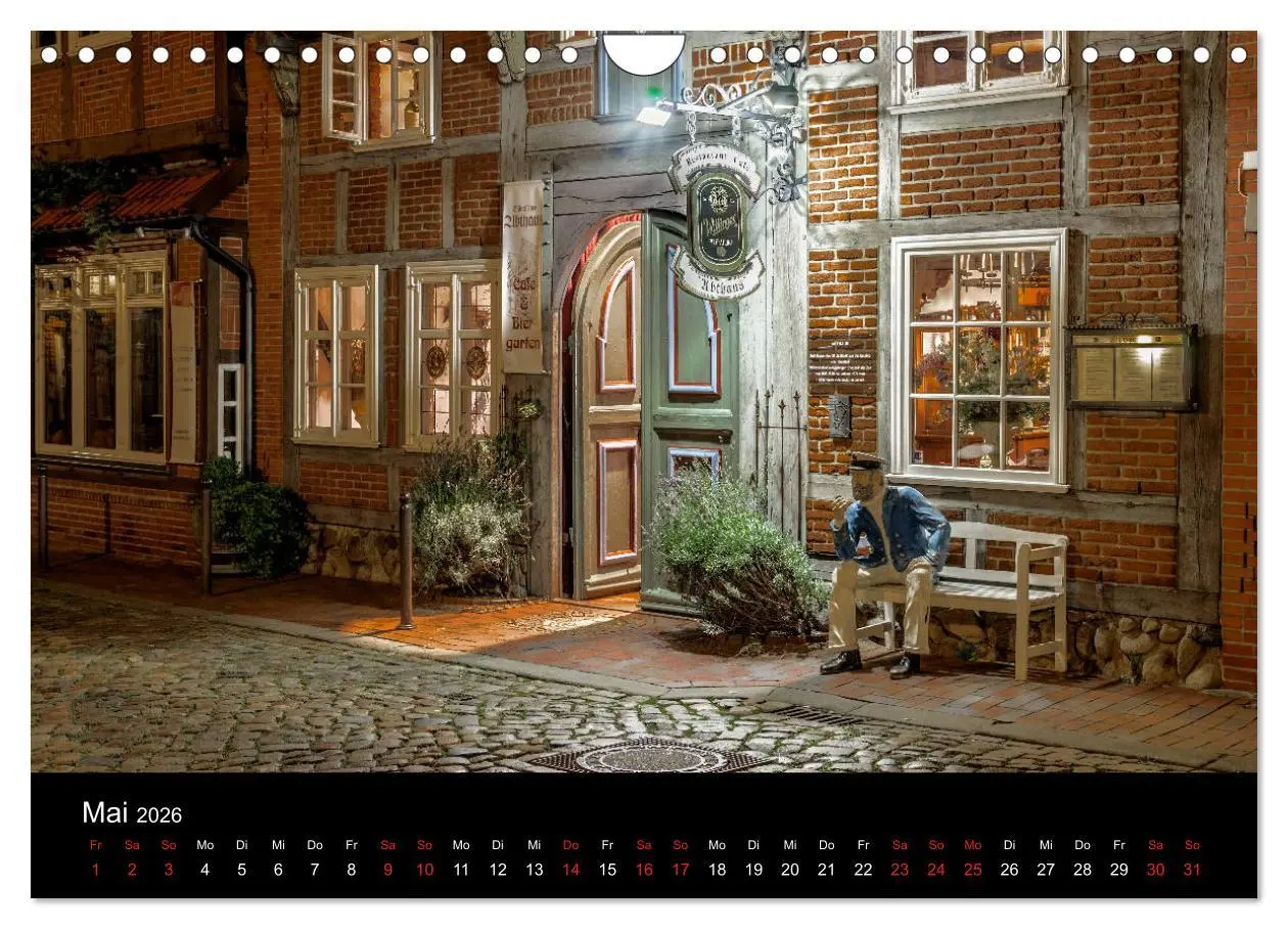 Bild: 9783457884607 | Buxtehude bei Nacht (Wandkalender 2026 DIN A4 quer), CALVENDO...
