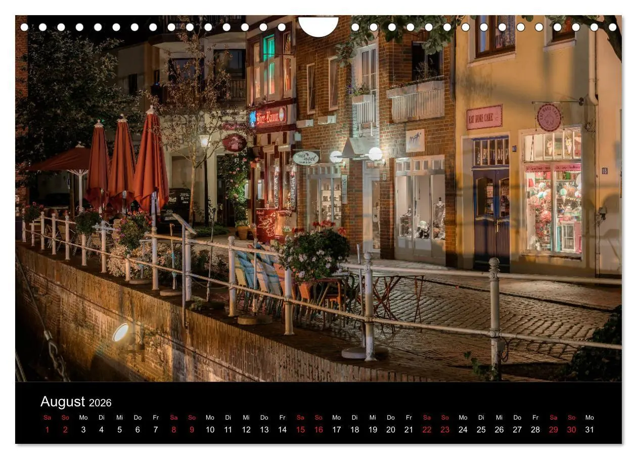 Bild: 9783457884607 | Buxtehude bei Nacht (Wandkalender 2026 DIN A4 quer), CALVENDO...