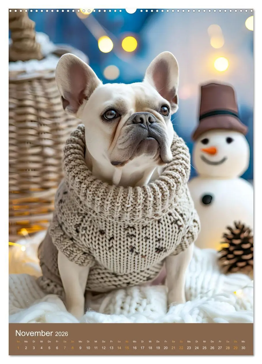 Bild: 9783516284607 | Frenchie Couture - Französische Bulldoggen in Strick-Chic...