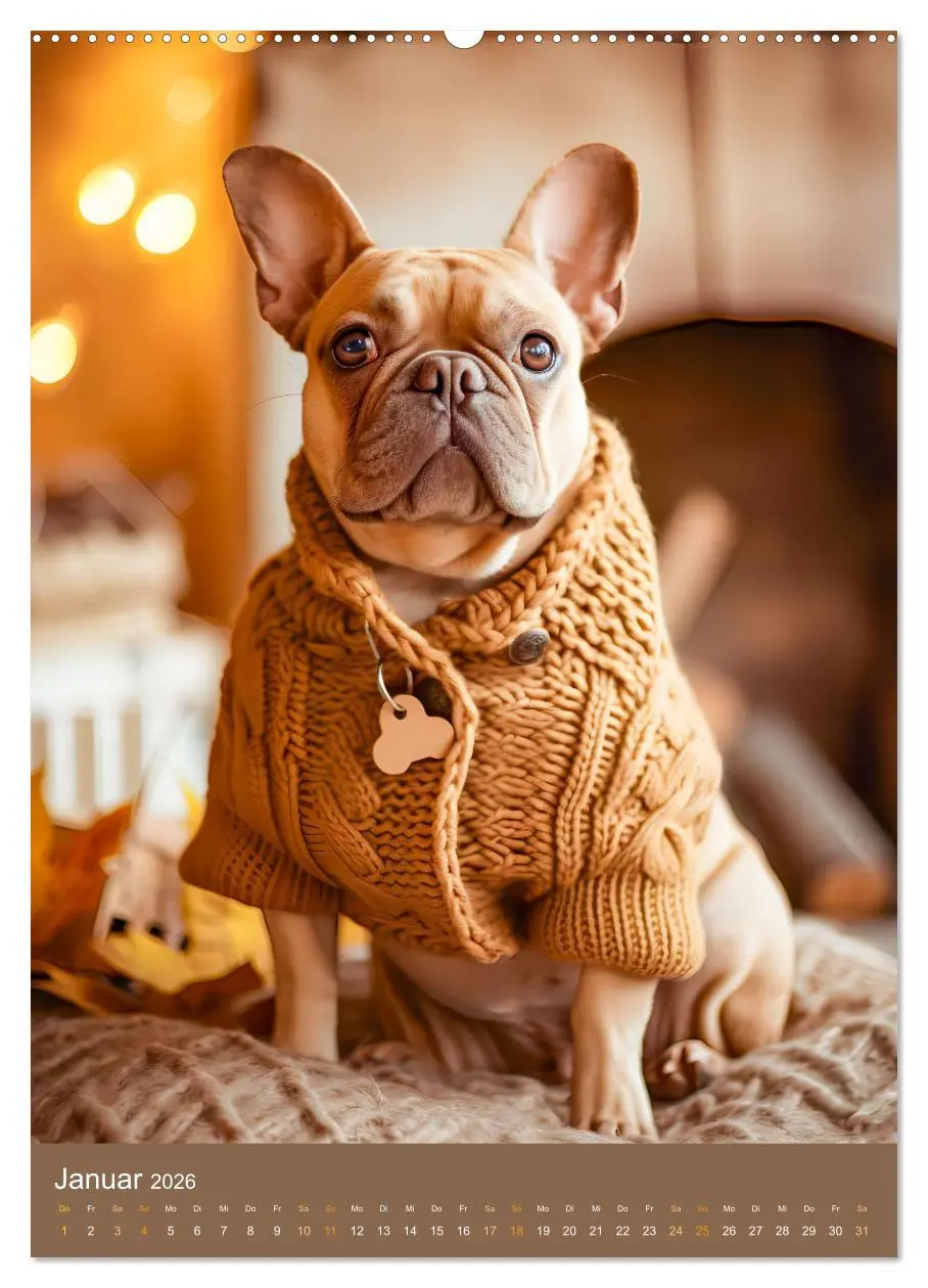 Bild: 9783516284607 | Frenchie Couture - Französische Bulldoggen in Strick-Chic...