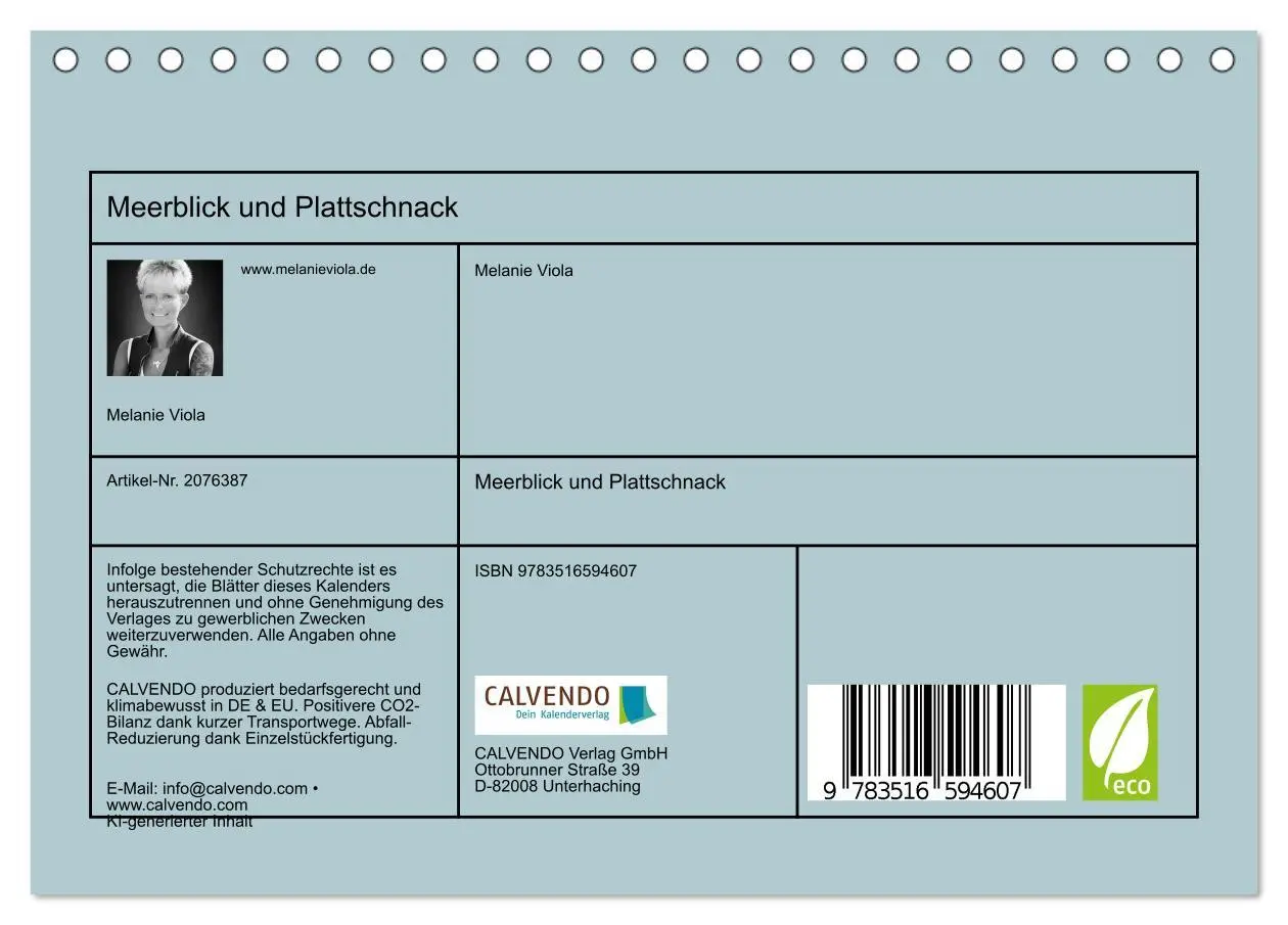 Bild: 9783516594607 | Meerblick und Plattschnack (Tischkalender 2026 DIN A5 quer),...