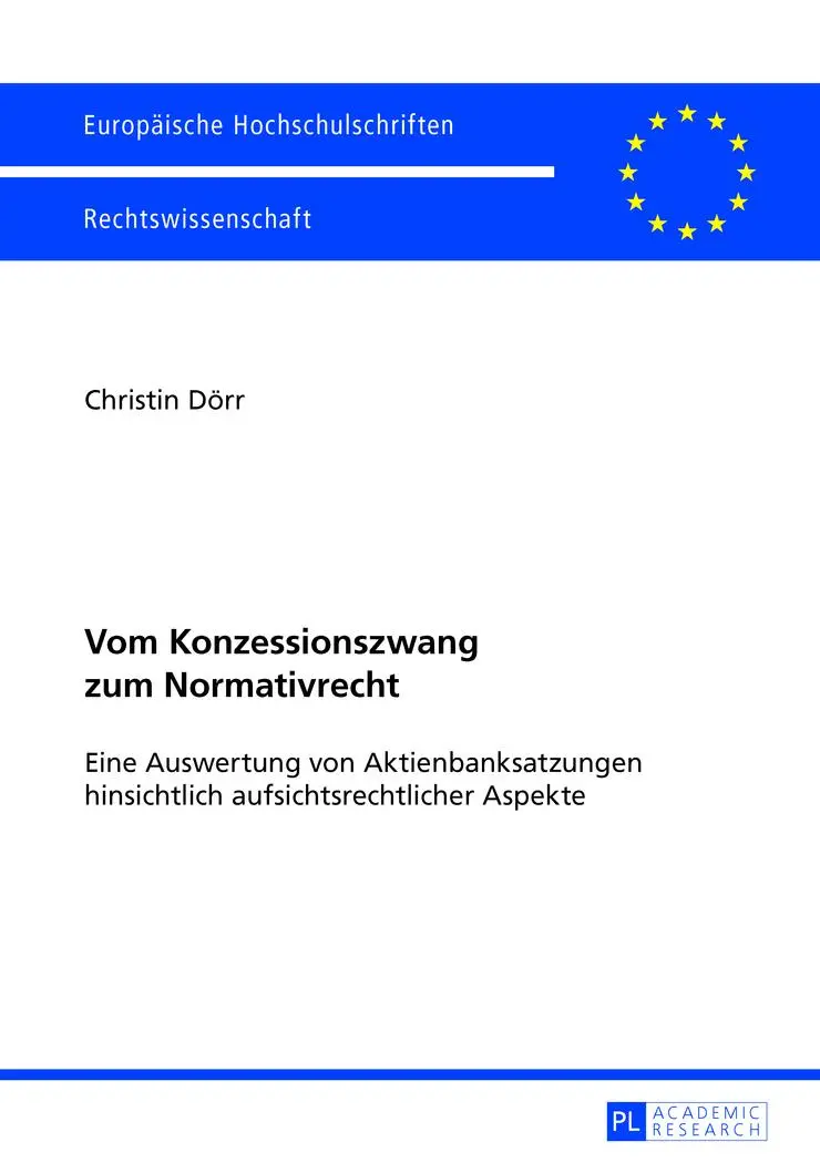 Cover: 9783631644607 | Vom Konzessionszwang zum Normativrecht | Christin Dörr | Taschenbuch