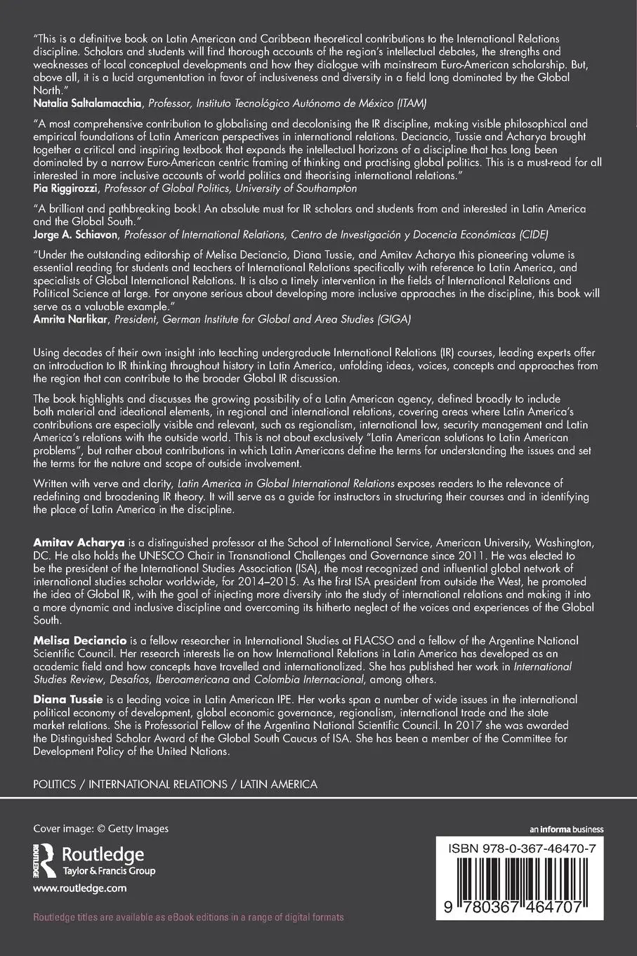 Rückseite: 9780367464707 | Latin America in Global International Relations | Acharya (u. a.)