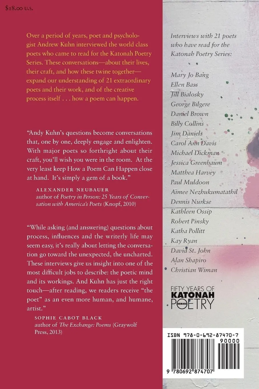 Rückseite: 9780692874707 | How a Poem Can Happen | Andrew Kuhn | Taschenbuch | Englisch | 2017