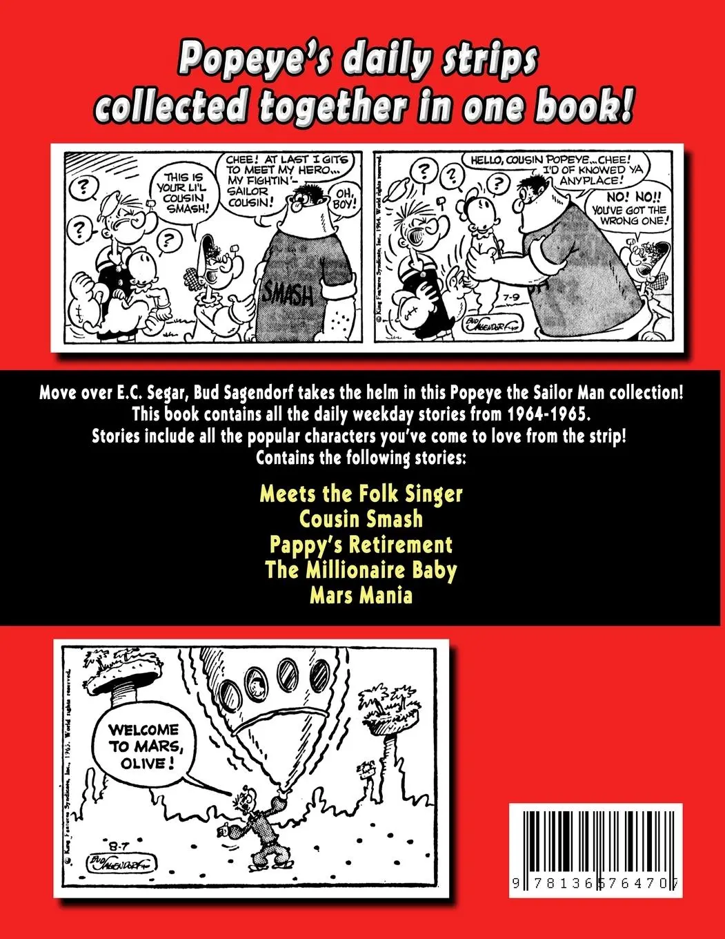 Rückseite: 9781365764707 | Popeye The Sailor Man | Bud Sagendorf | Taschenbuch | Englisch | 2023