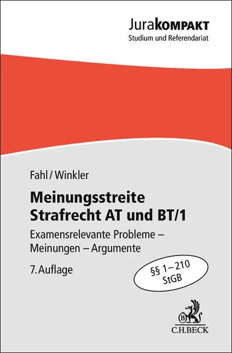 Cover: 9783406834707 | Meinungsstreite Strafrecht AT und BT/1 | Christian Fahl (u. a.) | Buch