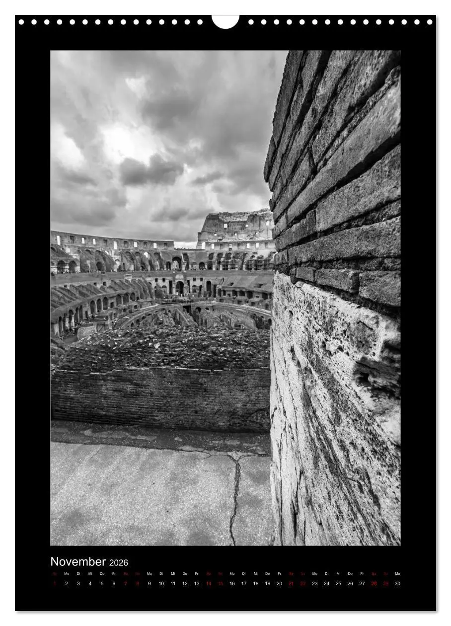 Bild: 9783516414707 | Monochrome Einblicke Rom (Wandkalender 2026 DIN A3 hoch), CALVENDO...