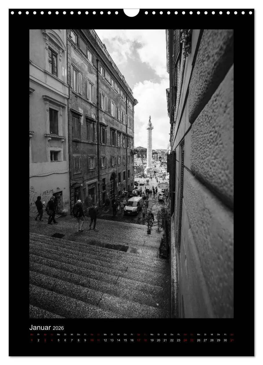 Bild: 9783516414707 | Monochrome Einblicke Rom (Wandkalender 2026 DIN A3 hoch), CALVENDO...