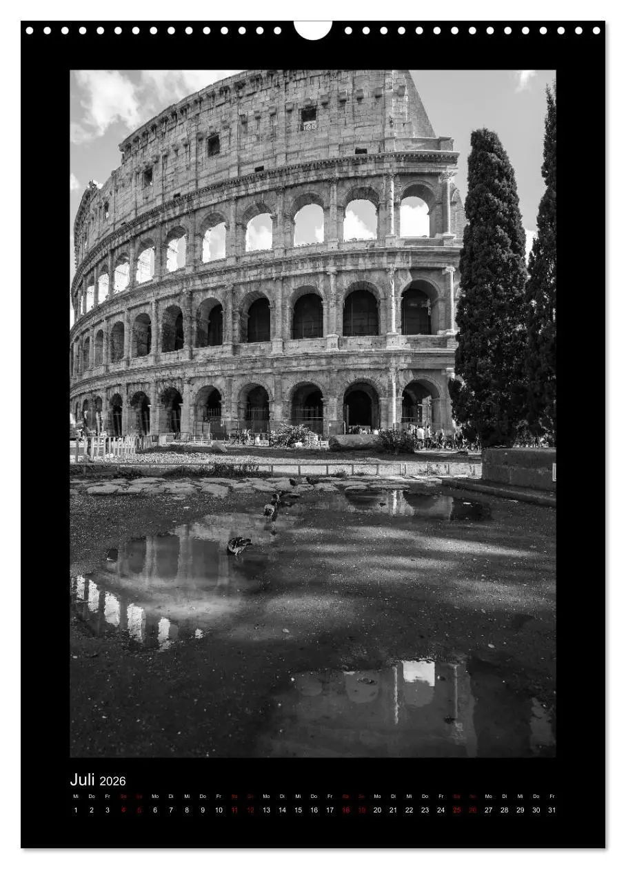 Bild: 9783516414707 | Monochrome Einblicke Rom (Wandkalender 2026 DIN A3 hoch), CALVENDO...