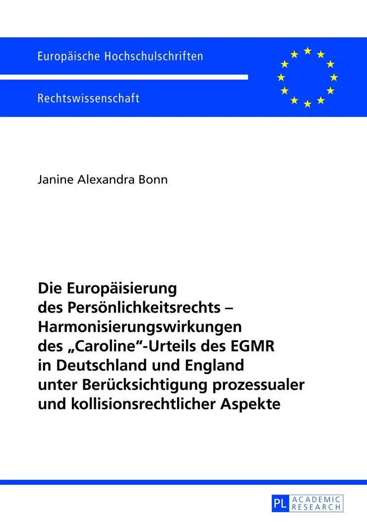 Cover: 9783631634707 | Die Europäisierung des Persönlichkeitsrechts -...