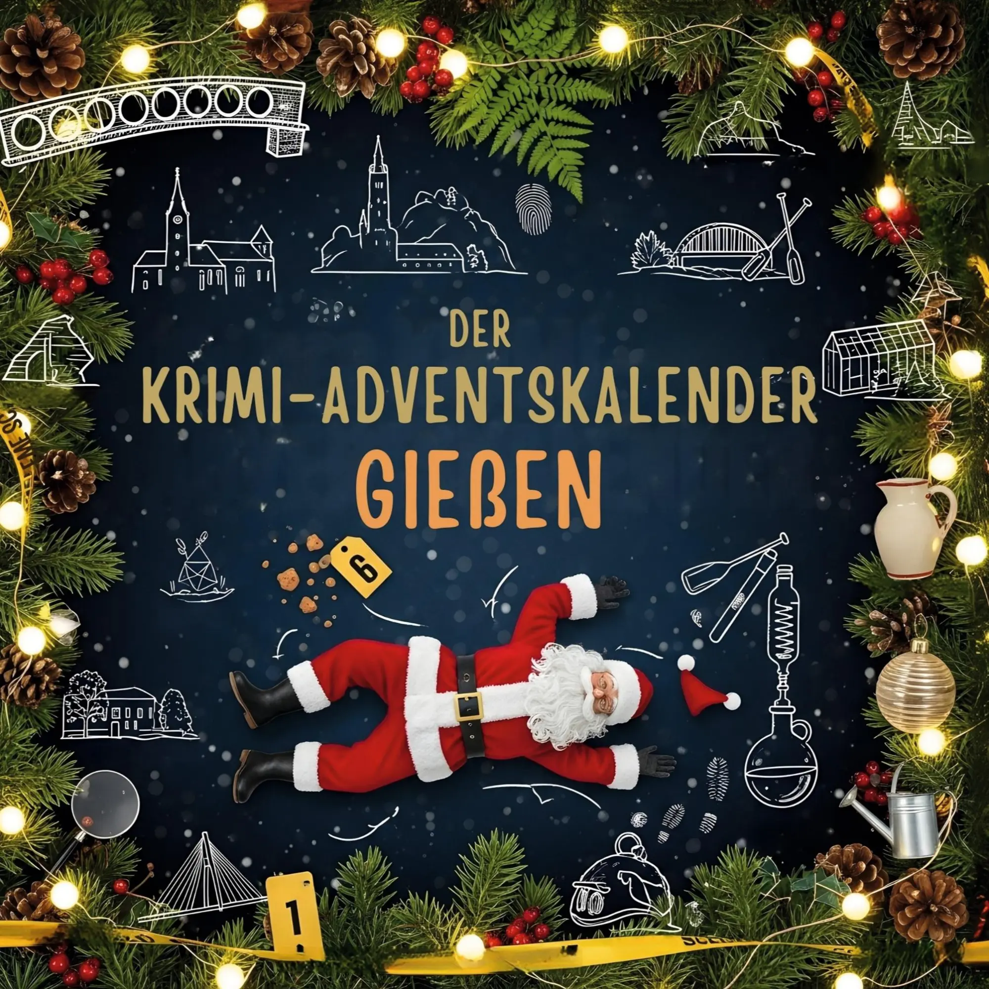 Cover: 9783695304707 | Der Krimi-Adventskalender Gießen | Mordsverdächtig in 24 Akten | Münch