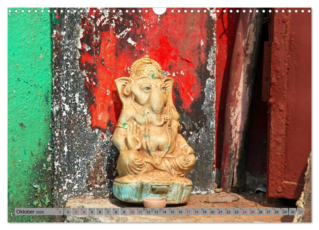 Bild: 9783457314807 | Typisch Indien - Ganesha der Elefantengott (Wandkalender 2026 DIN...
