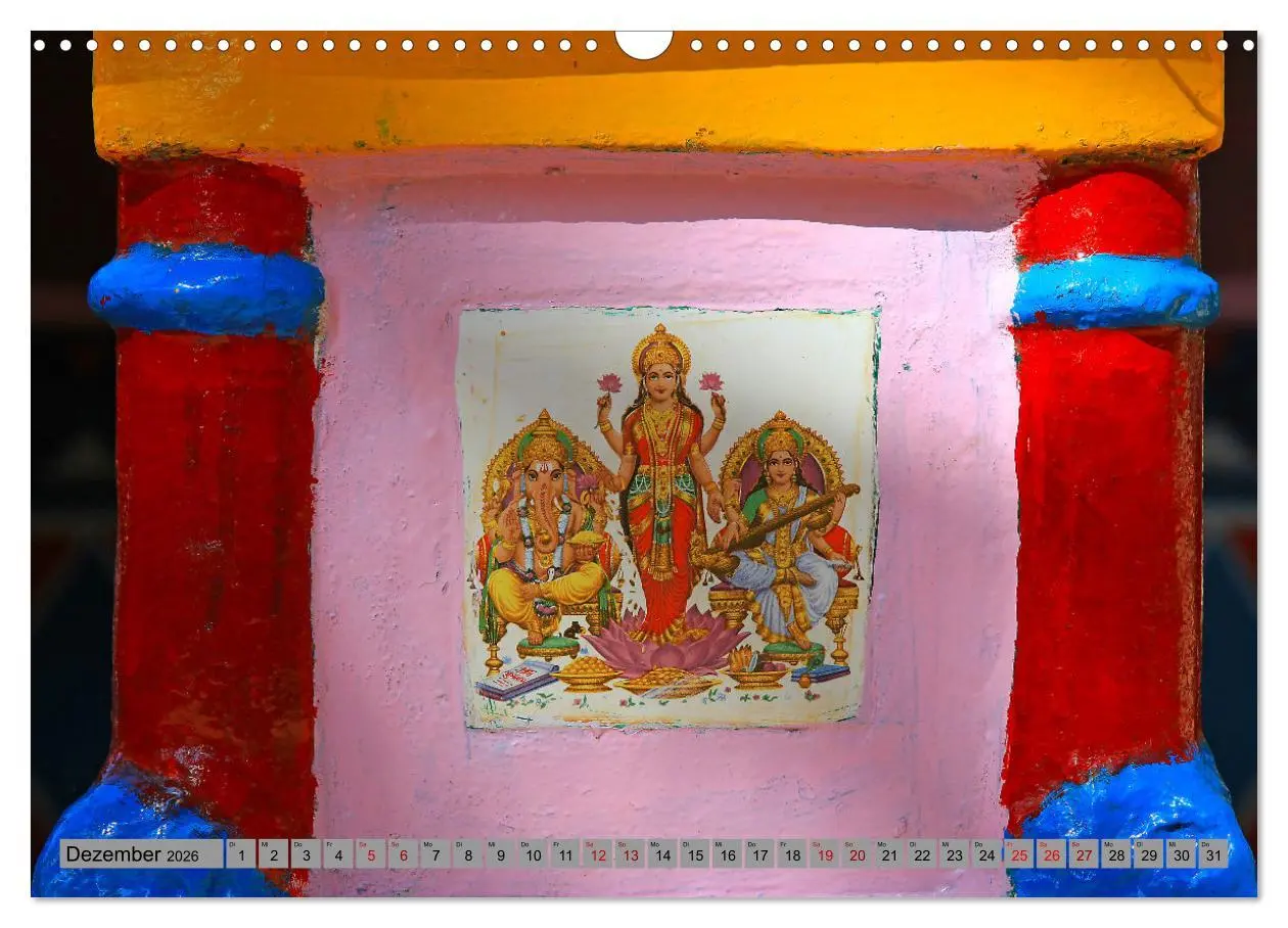 Bild: 9783457314807 | Typisch Indien - Ganesha der Elefantengott (Wandkalender 2026 DIN...