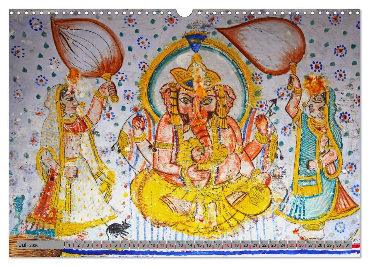 Bild: 9783457314807 | Typisch Indien - Ganesha der Elefantengott (Wandkalender 2026 DIN...
