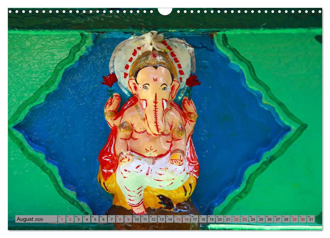 Bild: 9783457314807 | Typisch Indien - Ganesha der Elefantengott (Wandkalender 2026 DIN...