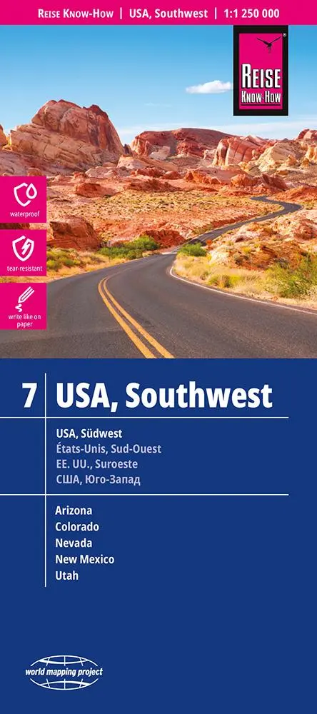 Cover: 9783831774807 | Reise Know-How Landkarte USA 07, Südwest / USA, Southwest...